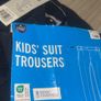 Navy Blue Kids Suit Trousers Image 2