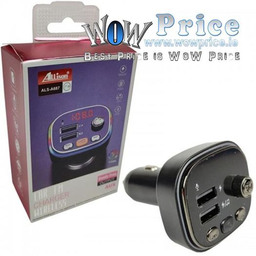 25710 Car MP3 FM Transmitter Hands-Free With Dual Charger