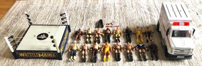 WRESTLEMANIA - 16 figures, Ring, Slambulance
