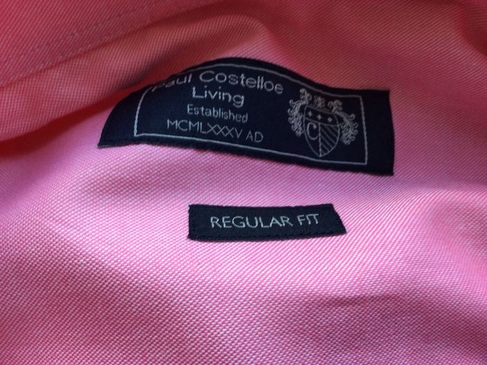 Paul Costelloe Mens Pink Long sleeve cotton shirt size L includes postage