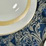 2PC Royal Classics gold gilded bone-China plates 8Inch Image 2