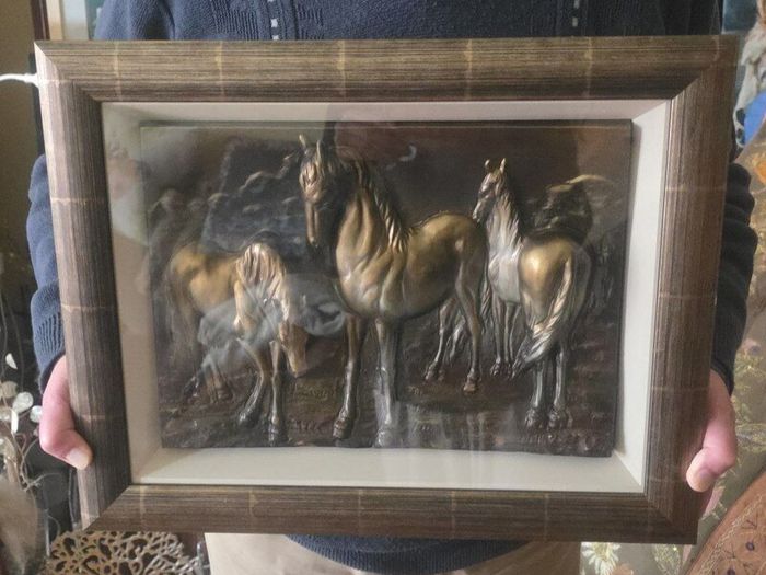 Framed 3D horse wall art