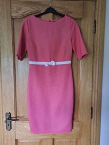 Paper Dolls Coral Bow Waist Bodycon Dress