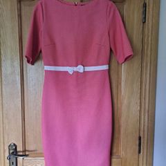 Paper Dolls Coral Bow Waist Bodycon Dress