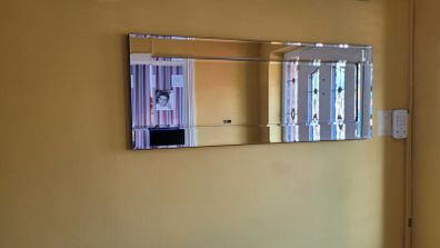 Glass tick wall mirror excellent condition