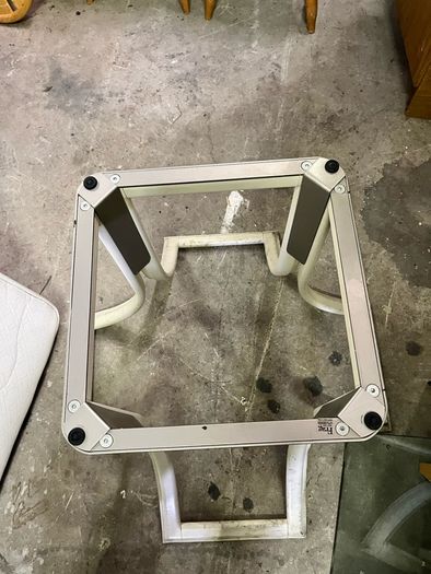 Glass topped Dining table