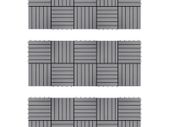Decking Tiles 30 pcs Grey Wash 30x30 cm Solid Acacia Wood
