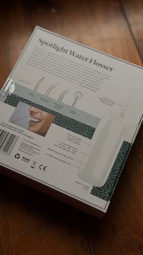 Spotlights water flosser