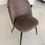 4 x JYSK velvet dining chairs - grey/black Image 3