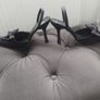 black satin heels (free postage) Image 2