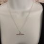Silver Plated T-bar Necklace Image 3