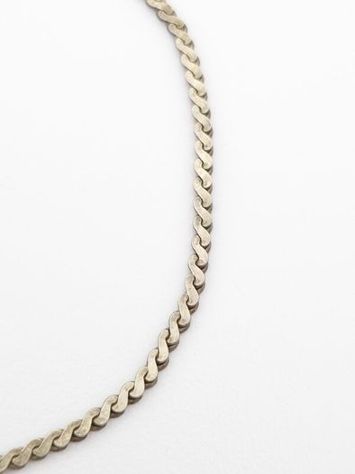 Vintage Italian 925 Sterling Silver Flat Curb Bracelet