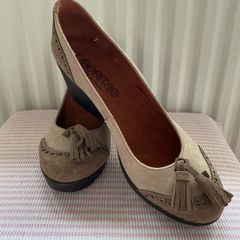 wedge suede shoes size 39 loafer inspired Spanish brand