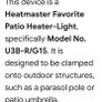 Patio heater for parasol Image 3