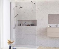 1200 Wetroom Panel with 2 Stabilising Bars BRAND NEW
