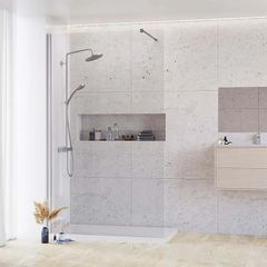 1200 Wetroom Panel with 2 Stabilising Bars BRAND NEW