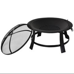 Outsunny outdoor fire pit with lid brand new