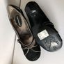 Hush Puppies Black Suede & Silver Mary Jane Heels - UK 6 Image 3