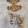 3 x Antique Brass Furniture Drawer Cupboard Door Handles Image 2