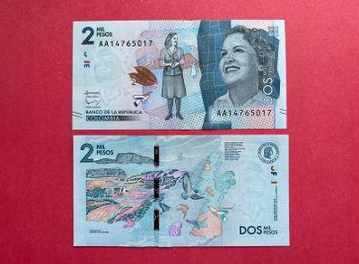 Colombia  2000. Pesos. 2015. Pick 458a  ( Uncirculated )