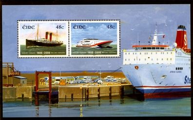 2006 Ireland Centenary of the Rosslare  Fishguard Ferry Commemorative Stamps Miniature Sheet Mint Never Hinged (MNH)