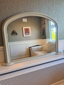 Overmantle Mirror Cream/Light Beige
