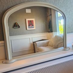 Overmantle Mirror Cream/Light Beige