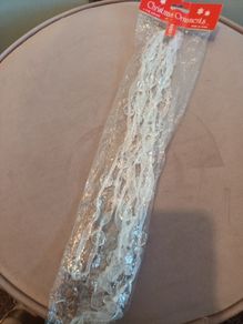 Beaded white/silver christmas garland