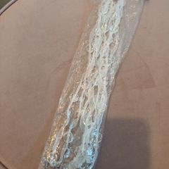 Beaded white/silver christmas garland