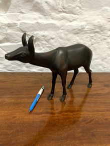 Beautiful bronze deer figure.