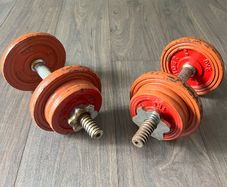 Pair of adjustable dumbbells - 22lbs each