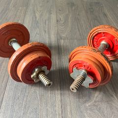 Pair of adjustable dumbbells - 22lbs each