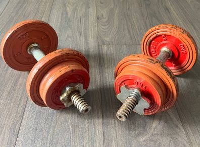 Pair of adjustable dumbbells - 22lbs each