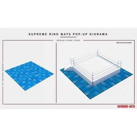 WWE AEW Wrestling Ring Mat Diorama 3 Pack Extreme Sets