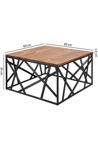 Luxury Sheesham Wood Coffee Table Modern Square Coffee Table.