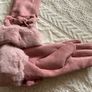 Pink Fur Lined Gloves Image 2
