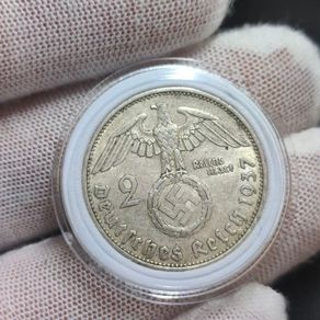 2 Reichsmark 1937 A Berlin WW2 Silver Coin third Reich