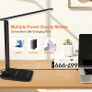 Desk Lamp Dimmable Led Table Lamp Reading Light with USB Charging Port, 5 Lighting Modes, Touch Control Desk Light, Foldable Nail Lamp for Studying Working Reading Office Bedside Image 7