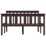 Bed Frame Dark Brown Solid Pinewood 120 x 190 cm Image 4