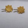 Pair of Garda Siochana Gold Coloured Collar Badges Image 3