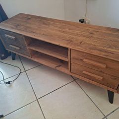 High End Distressed Wooden TV Stand