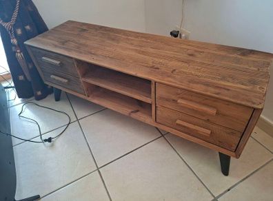 High End Distressed Wooden TV Stand