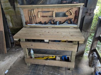 Folding Bench & Tool Cabinet