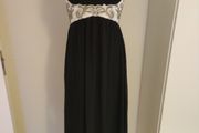 Cotton Club black evening occasion maxi dress size UK10 EU38 Perfect condition Postage included