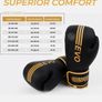 EVO Boxing Gloves SET Focus Pads Hook & Jabs Mitts Punch Bag Gym MMA HAND WRAPS Image 2