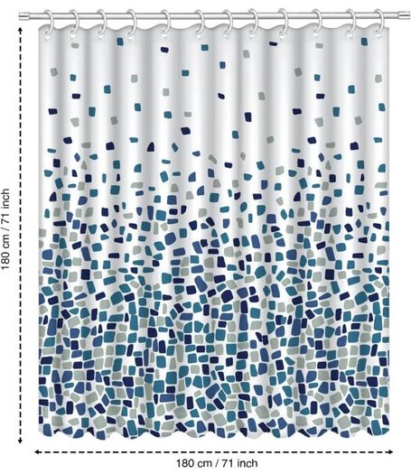 Shower Curtain Mould and Mildew Resistant Solid, 180 x 180 cm (FREE POSTAGE)