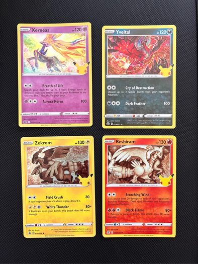Pokemon Cards Large Lot 15+ Cards Celebrations 25th Anniversary Set Lugia Mew NM