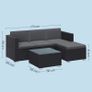 Luxury Rattan Corner Sofa Set with Footstool and Glass Coffee Table Image 4