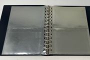 2 X LIndner 13-ring Black padded ring binder made of high quality leatherette material with 15 pages suitable for postcards/ notes/ stock card. Album size 200 x 235 mm.