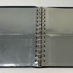 2 X LIndner 13-ring Black padded ring binder made of high quality leatherette material with 15 pages suitable for postcards/ notes/ stock card. Album size 200 x 235 mm.